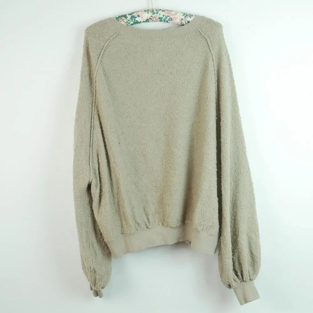 Free People Found My Friend Pullover Small Oversized Slouchy Cozy Balloon Sleeve - Picture 7 of 7